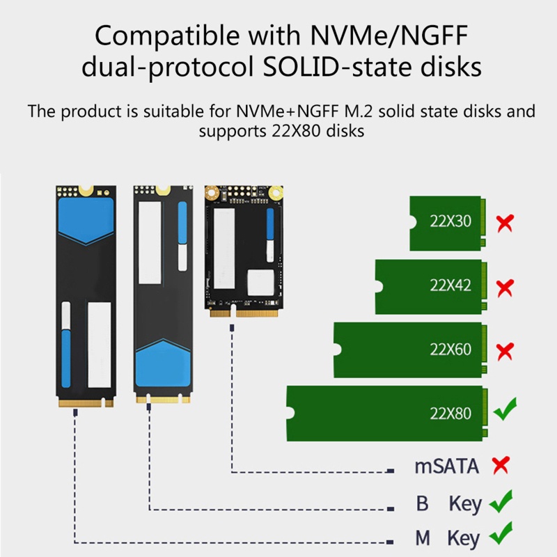 Bt Aluminium Untuk M.2 NVME SSD Heat Sink Mendukung Untuk M.2 NVME SSD 2280dekstop Dedic