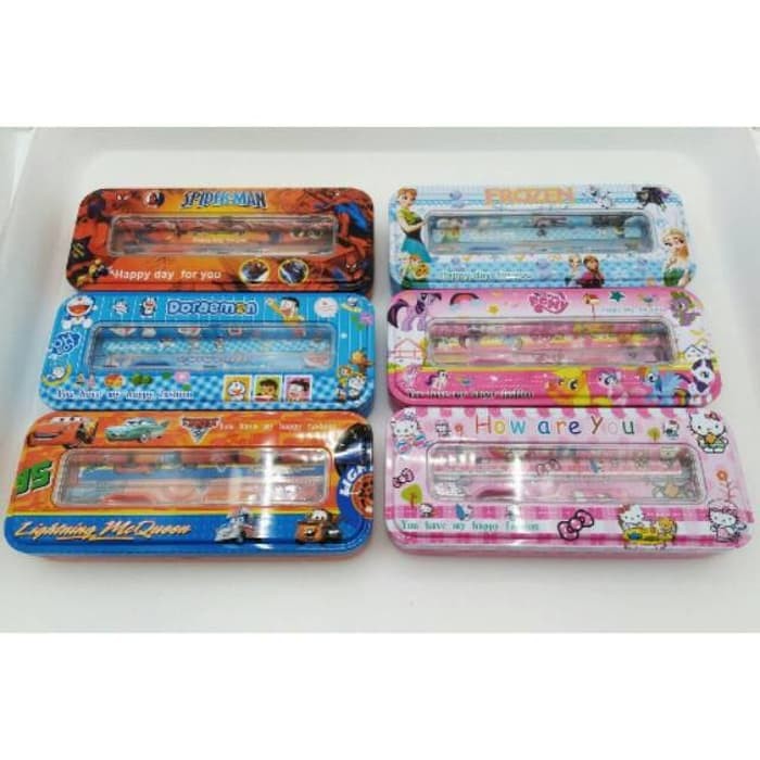 

KOTAK PENSIL KALENG SET MOTIF DISNEY ISI LENGKAP