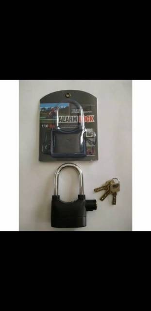 Gembok Alarm Kunci Gembok Anti Maling - Alarm Lock - Alarm Anti Maling - Kunci Cakram Motor