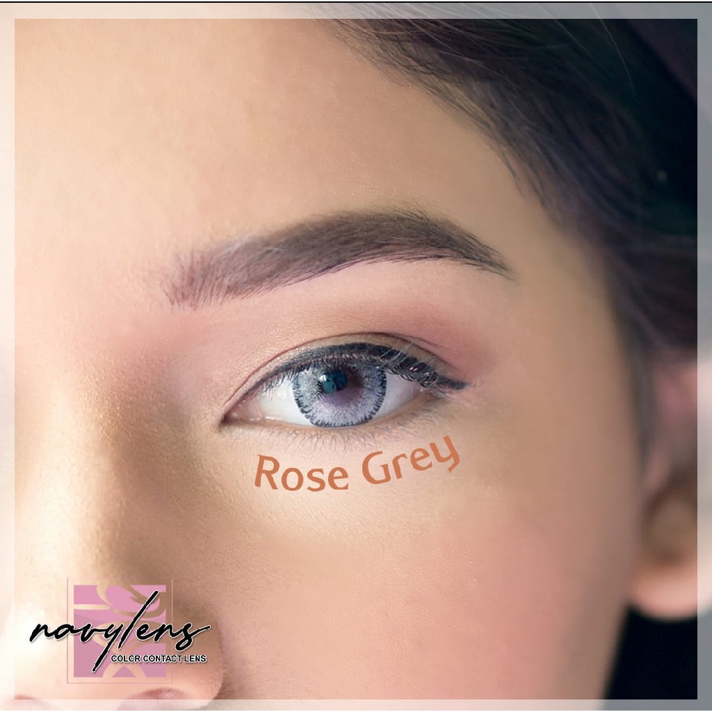 NAVY LENS ROSE GREY (-0.50 S/D -6.00)