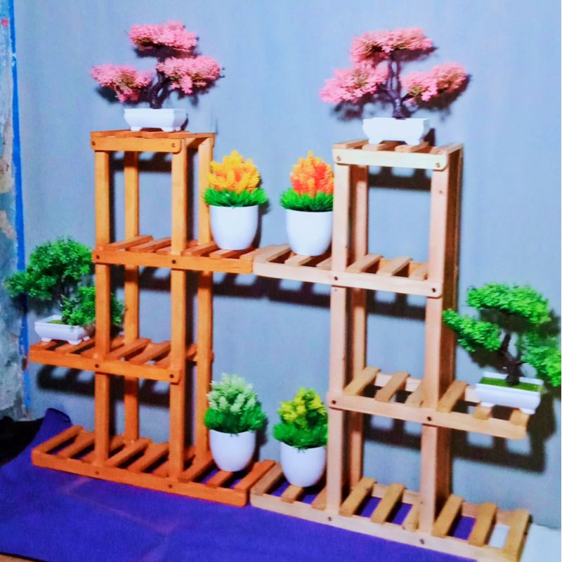 RAK BUNGA SUSUN 8 POT RAK BUNGA UNik RAK SERBAGUNA KAYU RAK BUNGA SUSUN 8 POT RAK BUNGA UNik RAK SERBAGUNA KAYU