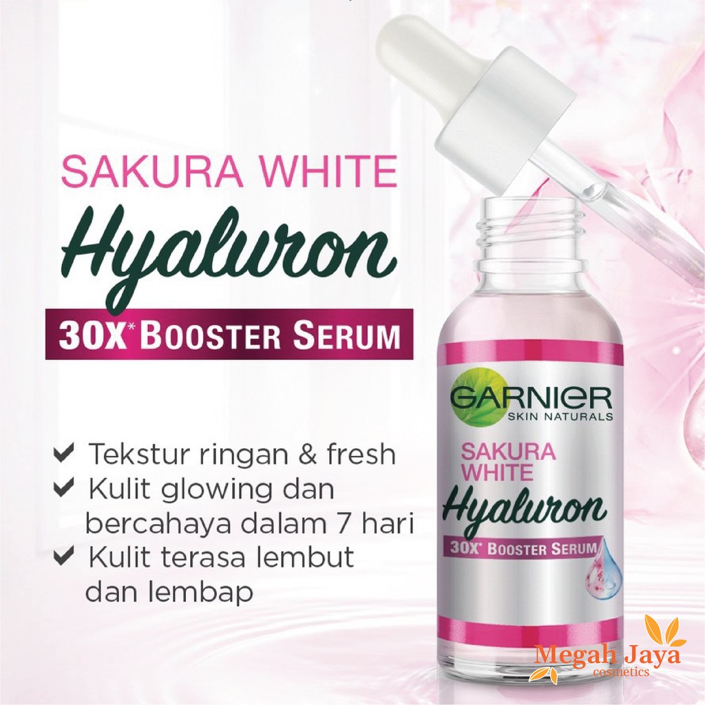 GARNIER SAKURA GLOW  HYALURON 30X BOOSTER SERUM 30 ML @MJ