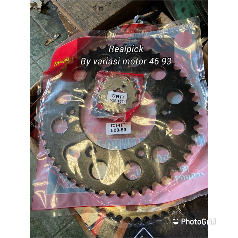 gear set crf 150l 520-46 geat set 520 honda crf 150l 46