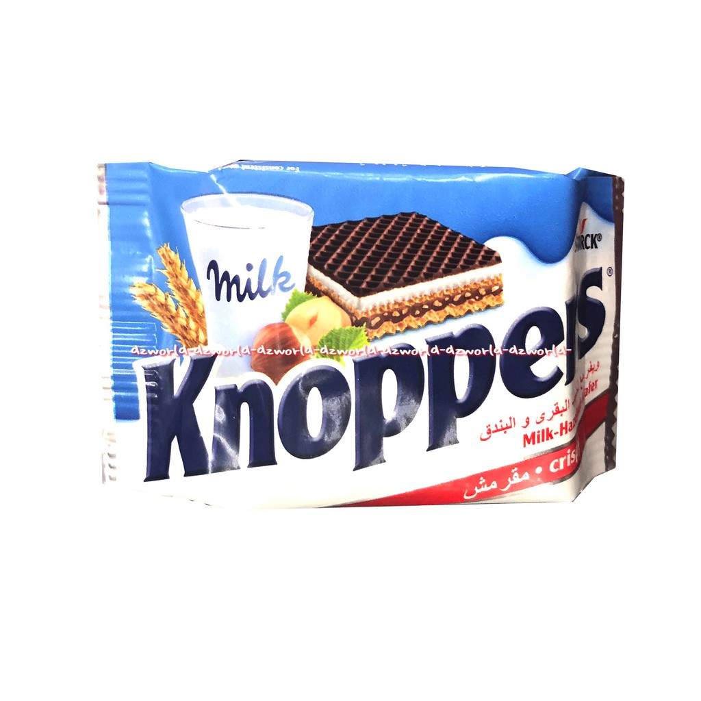 

Knoppers Milk Hazelnut 3pcs Wafer Crispy Rasa Hazelnut dan Susu Knopers Knopper Knoper Biskuit Waffer Coklat Hazel