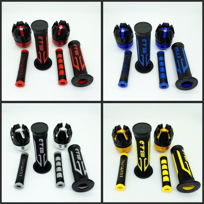 (PAKET HEMAT) jalu as roda depan + karet handle rem + handgrip BAD panah universal