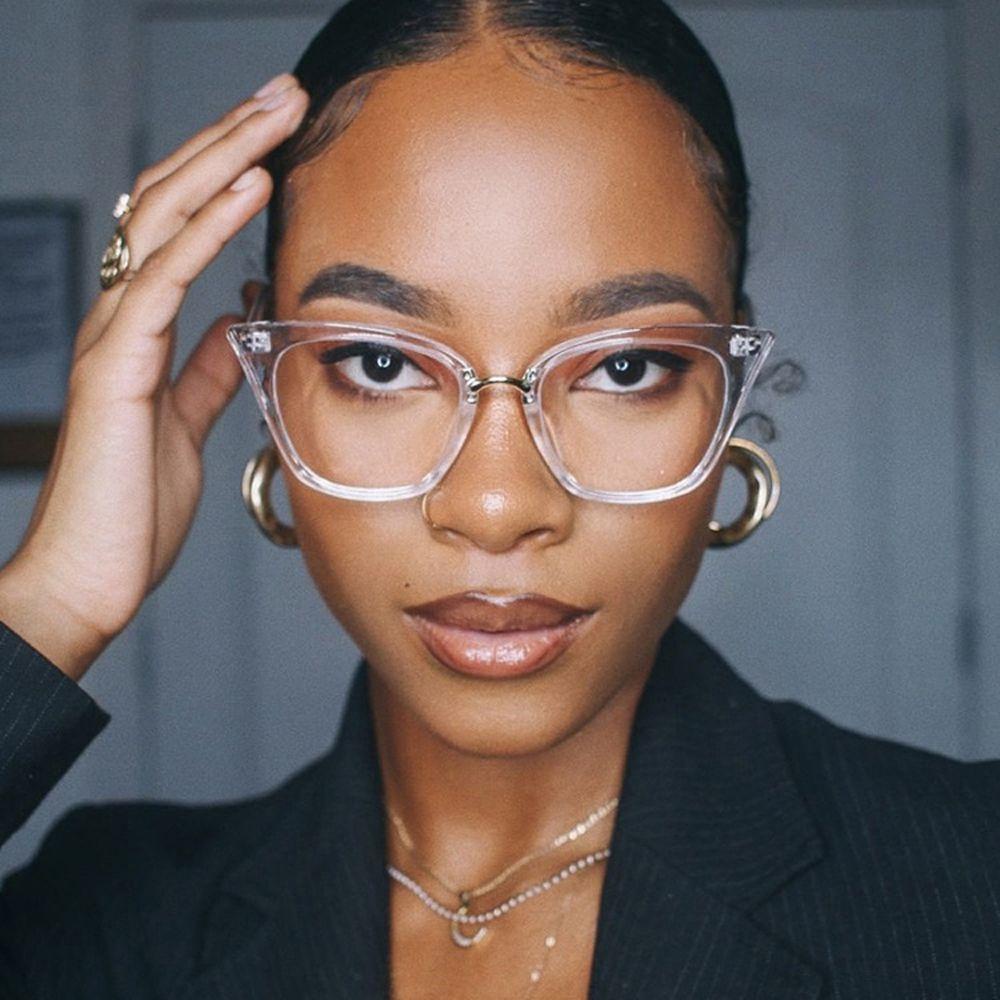 Mxbeauty Kacamata Anti Blue Light Trendy Keren Fashion Cat Eye Bingkai Besar Blue Light Blocking Vintage Kacamata Komputer