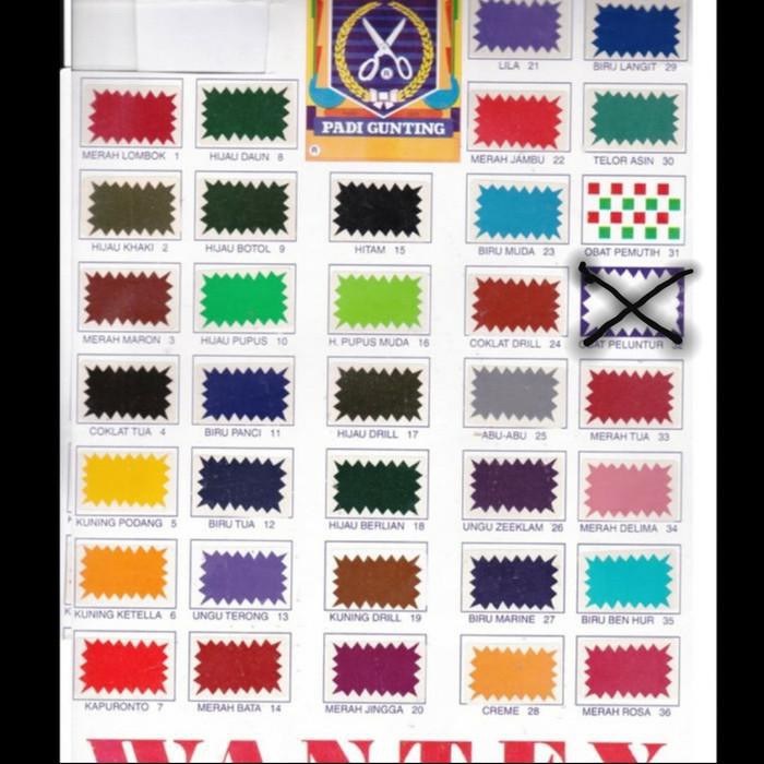 

Pewarna Kain Pakaian/Wantex Padi Gunting