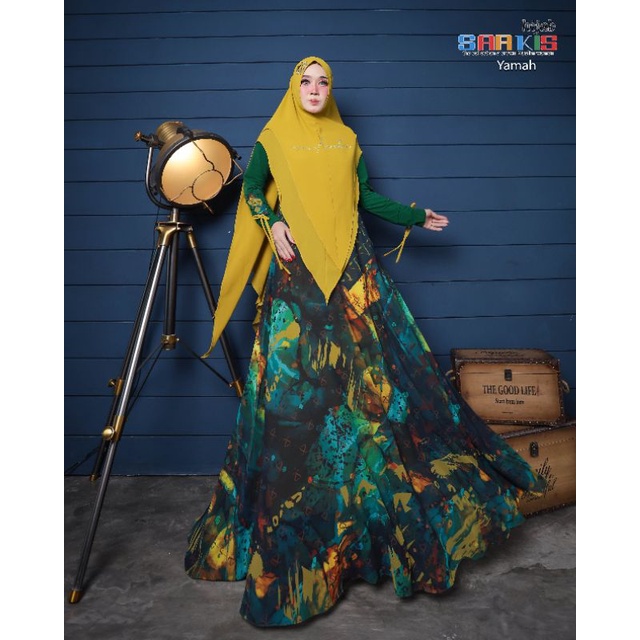 SARKIS HIJAB-YAMAH DRESS SET KHIMAR-GAMIS CERUTI PRINTING PREMIUM