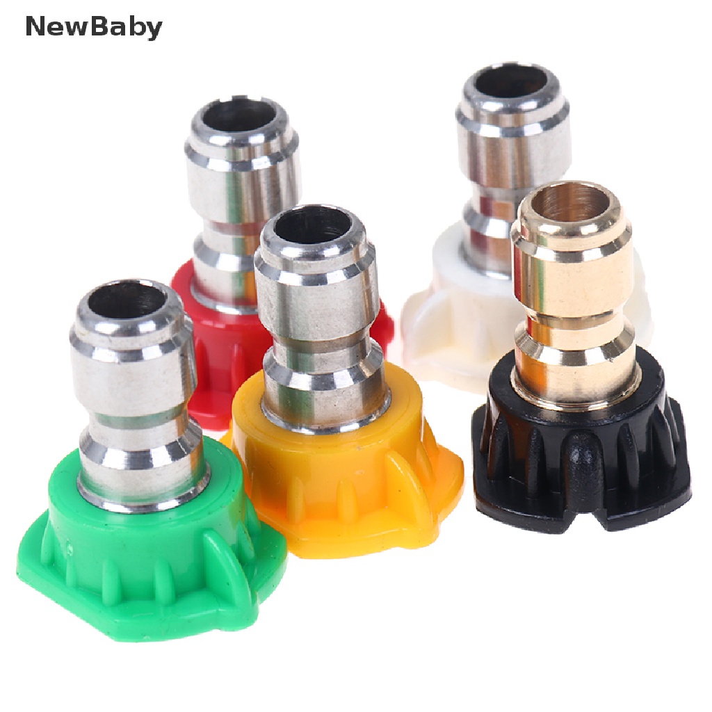 Newbaby 5pcs Nozzle Spray Tekanan Tinggi 1 / 4 &quot;Quick Connect