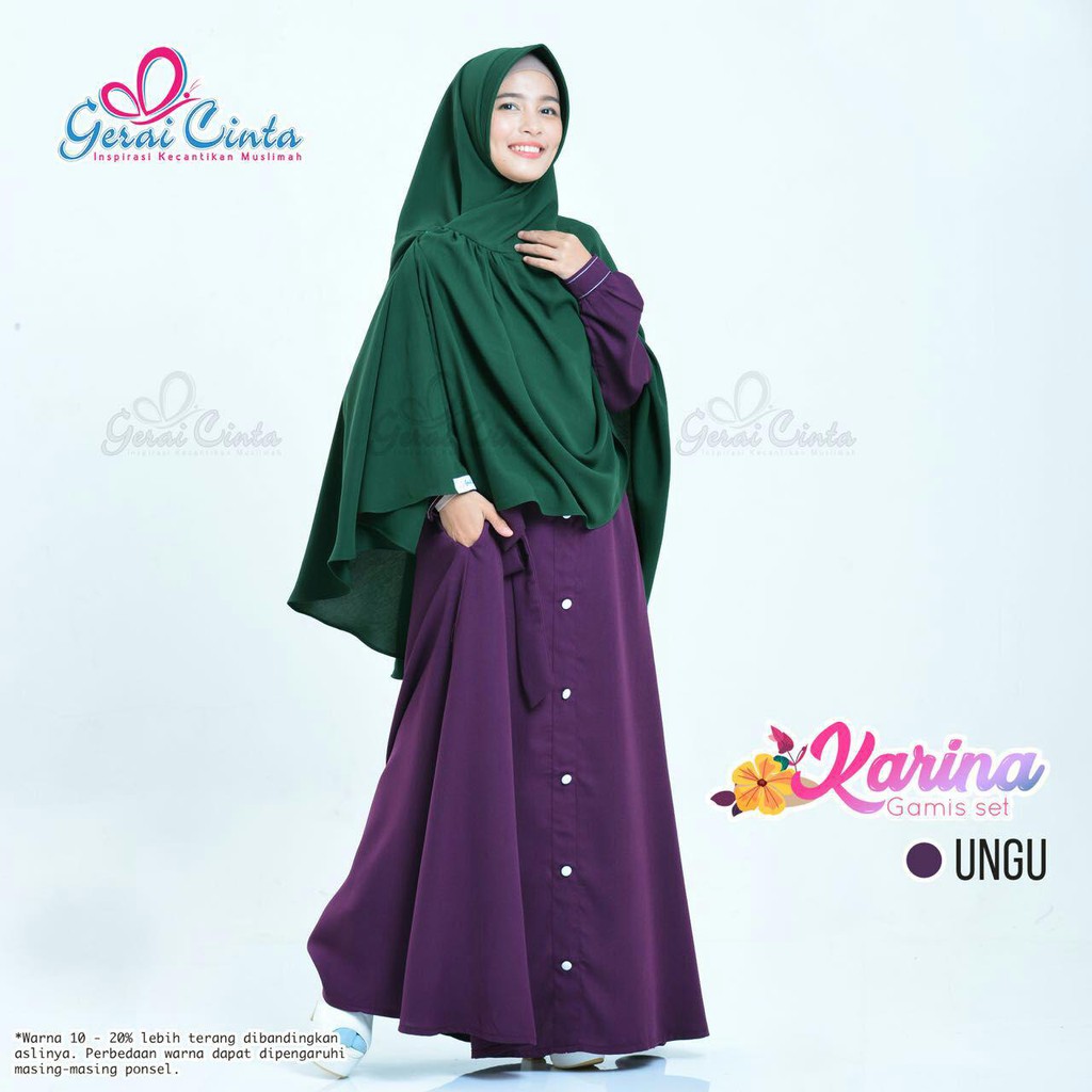 Gamis Alyssa Set By Gerai Cinta Shopee Indonesia