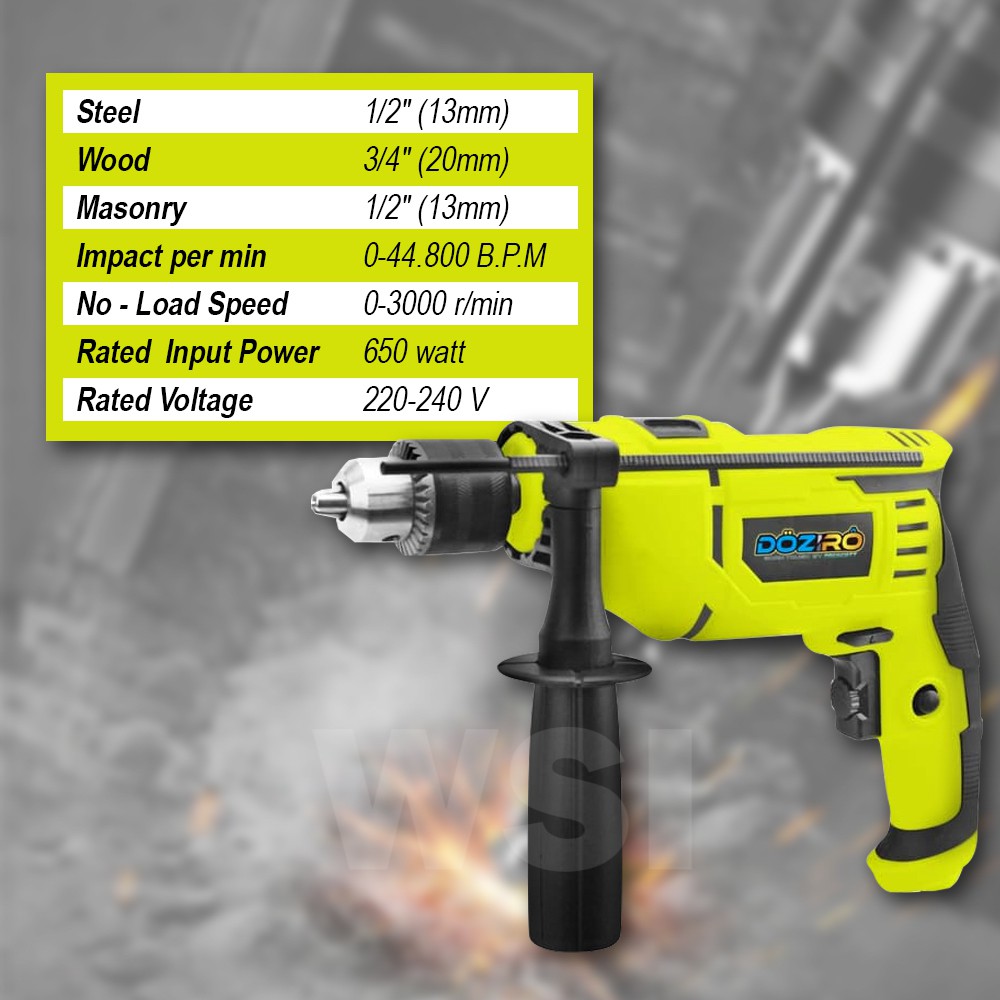 Drill Machine / Mesin Bor Listrik - 13mm 650W | Mesin Bor 13mm ZID-131 Doziro