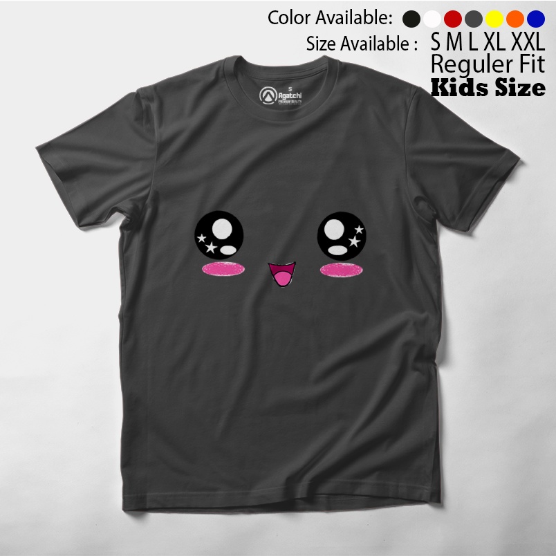 Baju Anak / Kaos Atasan Anak / Kids T shirt Kawaii Face