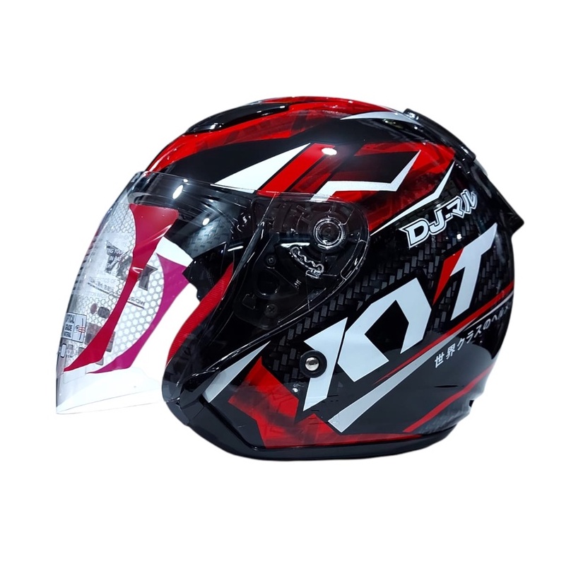 Helm KYT DJ MARU Motif Seri #15 Black Red ORIGINAL