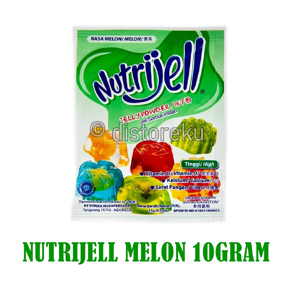 Nutrijel agar&quot; Jelly Powder Nutrijell ekonomis Rasa melon honedew 10 gr