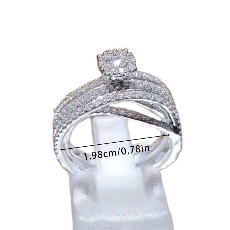 Cincin Batu Zircon Besar Untuk Wanita