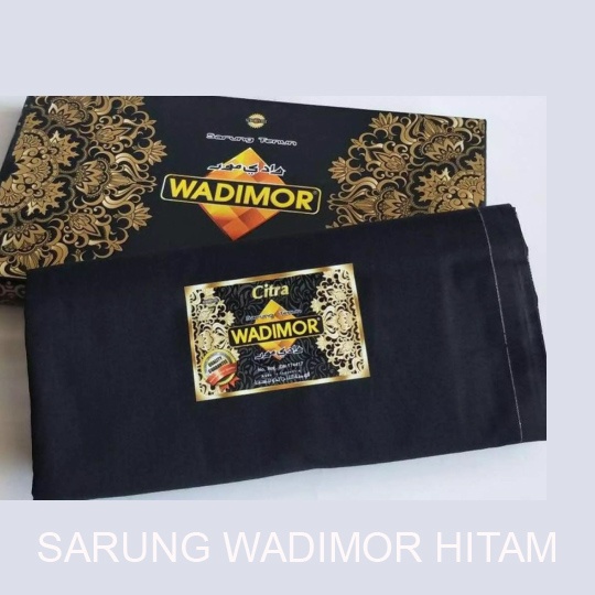 SARUNG WADIMOR ORIGINAL HITAM POLOS