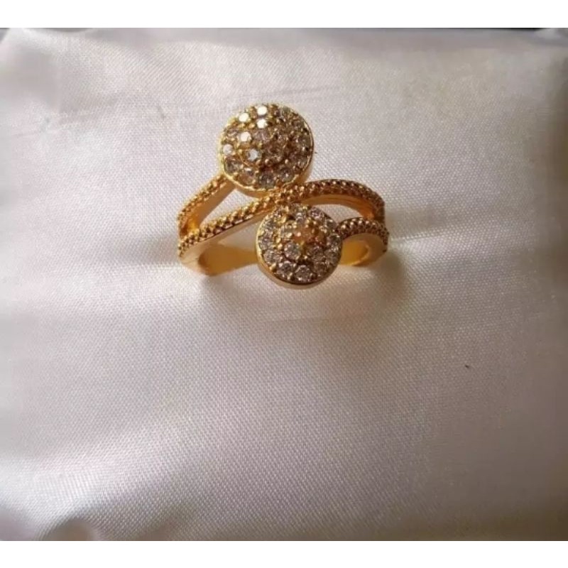 cincin xuping termurah wanita dewasa lapis emas premium top RANDOM berbagai model  mewah dan menarik permata zirqon-1