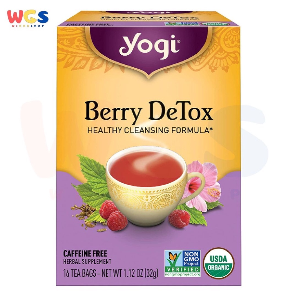 Yogi Tea Berry Detox Healthy Cleansing Formula 16 Tea Bags 32gr