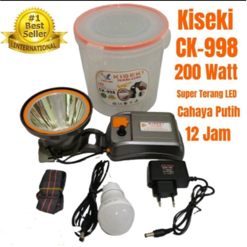 Senter Kepala Original Kiseki CK 998 5000mah Tahan 12 Jam Gratis Ongkir COD