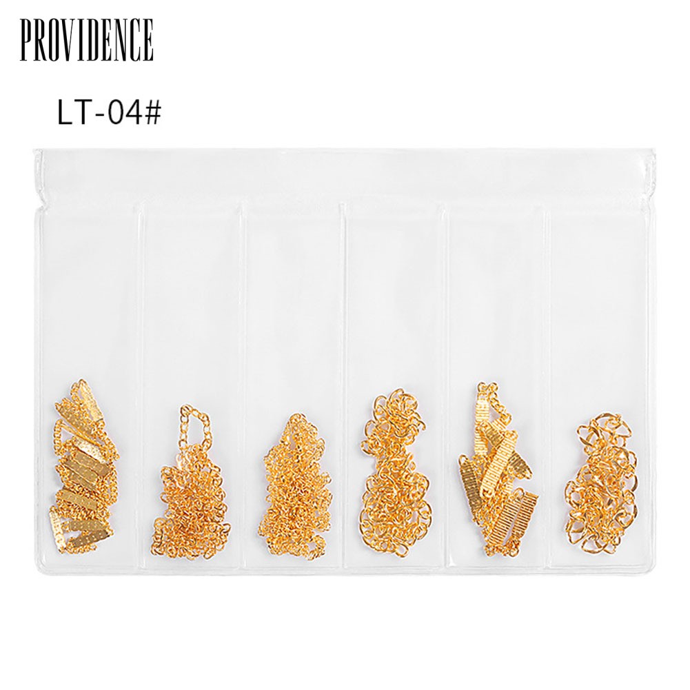 Providence Punk Style Mixed Size Nail Chains 3D Alloy Art Decorations DIY Manicure Supplies