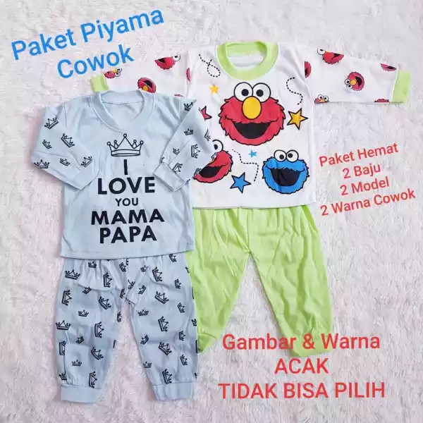 Paket 2 Pcs Piyama Baby Alicia / Baju Tidur Bayi / Piyama Bayi / Baju Tidur Anak / Baby Alicia