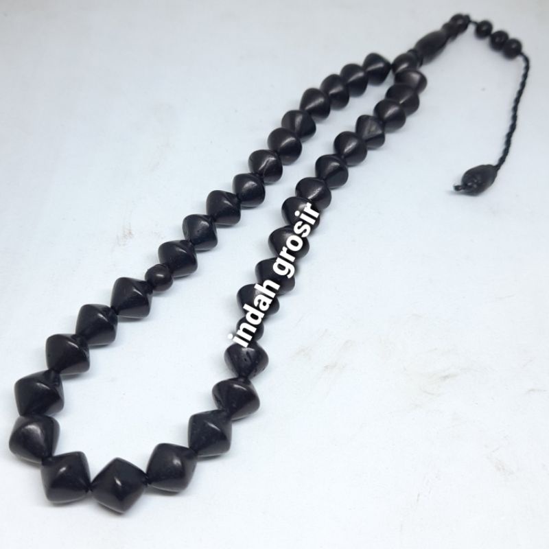 TASBIH KAYU KOKAH WAJIK HITAM 8MM 33BUTIR