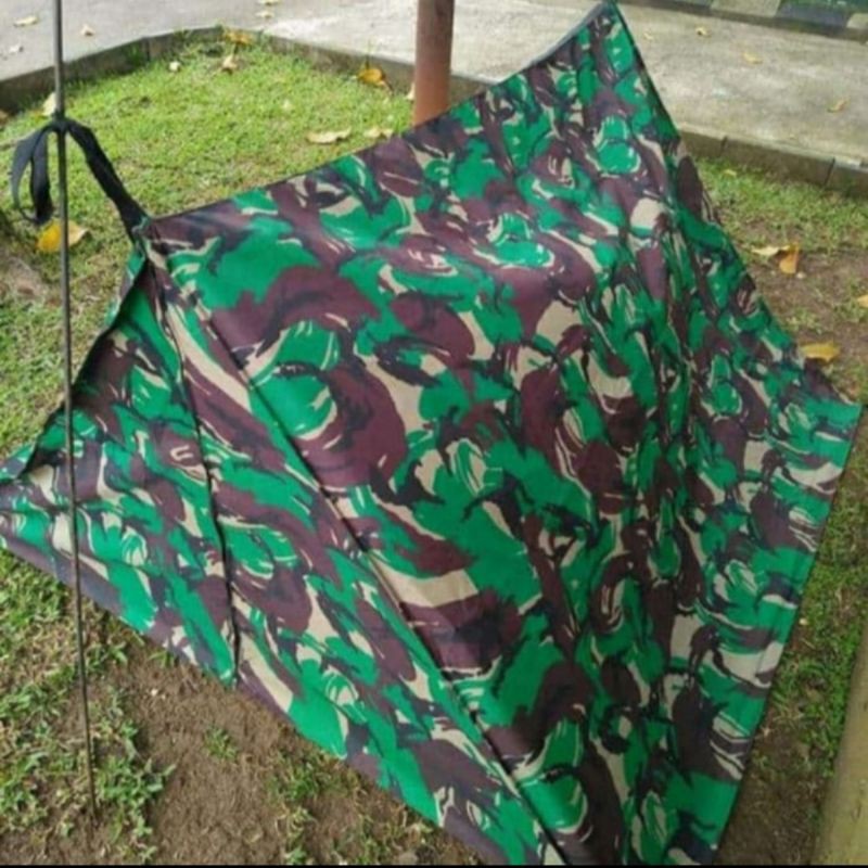 Tenda loreng standard tni anti air/tenda loreng perorangan