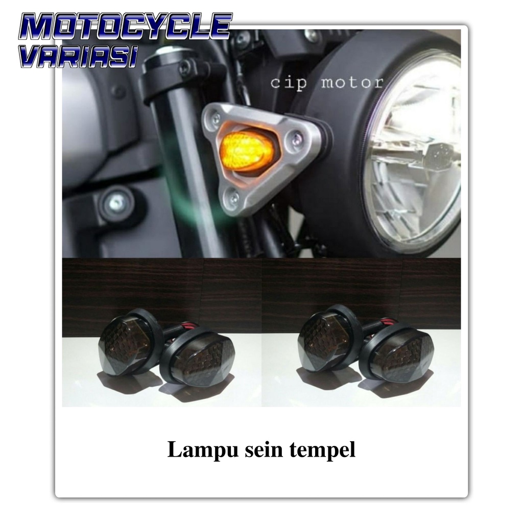 Lampu sein Sen tempel fairing oval smoke NINJA R15 R25 CBR GSX