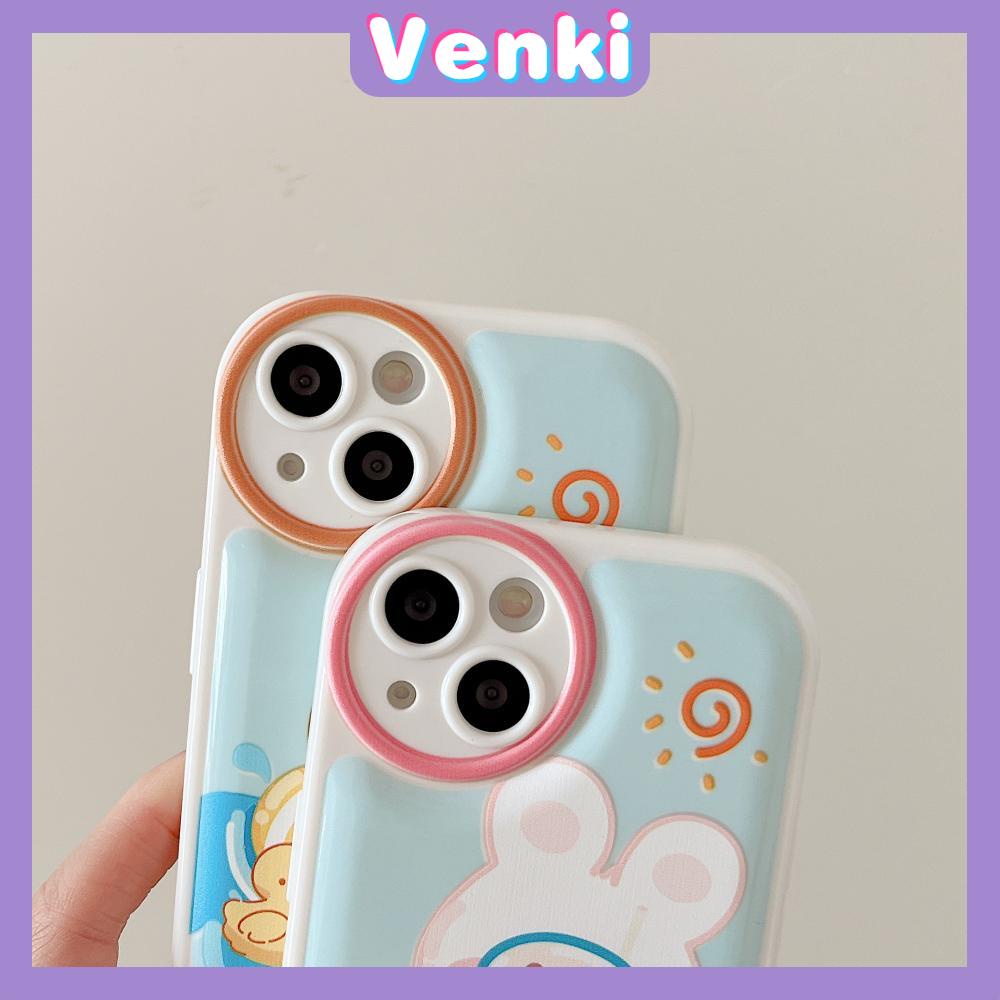 iPhone Case TPU Silicone Soft Case Airbag Shockproof Protection Camera Bear Rabbit Cartoon Cute Compatible For iPhone 11 Pro Max 13 Pro Max 12 Pro Max 7Plus xr XS Max