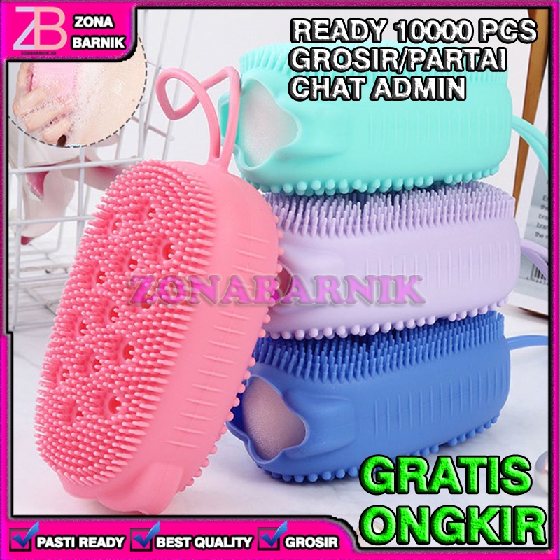 [ZB] SIKAT SPON SPONS SILIKON BADAN MANDI OVAL PEMBERSIH DAKI KOTORAN TUBUH VIRAL MURAH