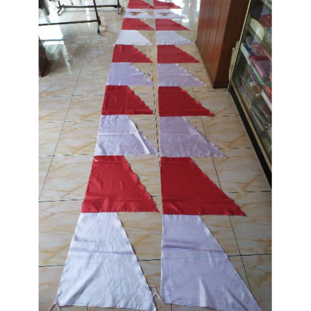 Bendera Umbul-umbul 10Mata Sablon Garuda Panjang 4,5Meter Lebar 51cm