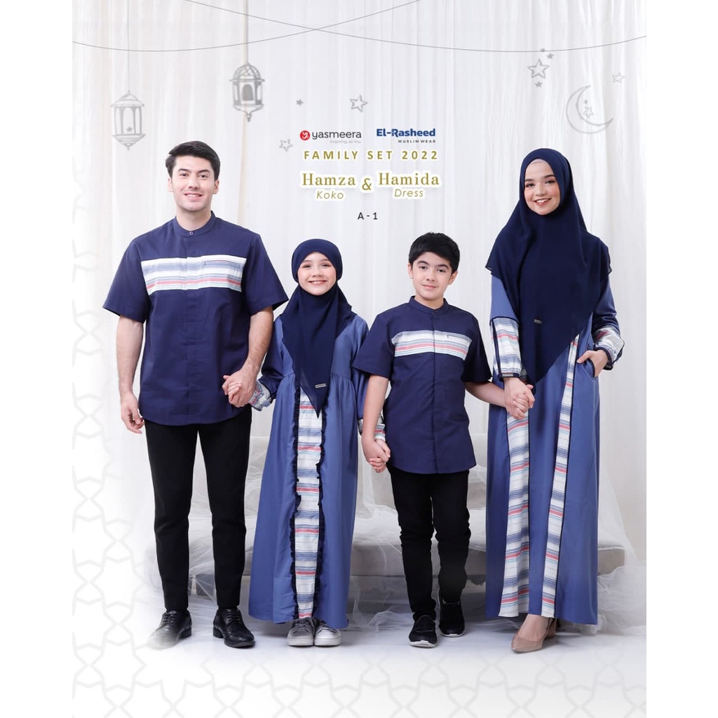 Family Set Baju Lebaran Couple Keluarga Muslim Terbaru 2022 Modern Mewah Satu Paket Pasangan Kembara