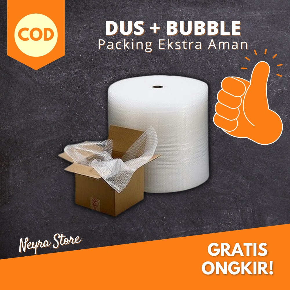 

PACKING DUS + BUBBLE Untuk Kemanan Packing Tambahan Produk Tertentu