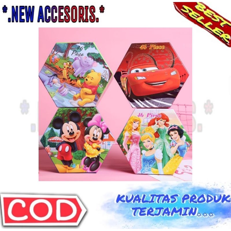 

Crayon Set Segi 6 Enam 46 PCS karakter Kartun Warna Crayons Art set Pewarna Menggambar Anak