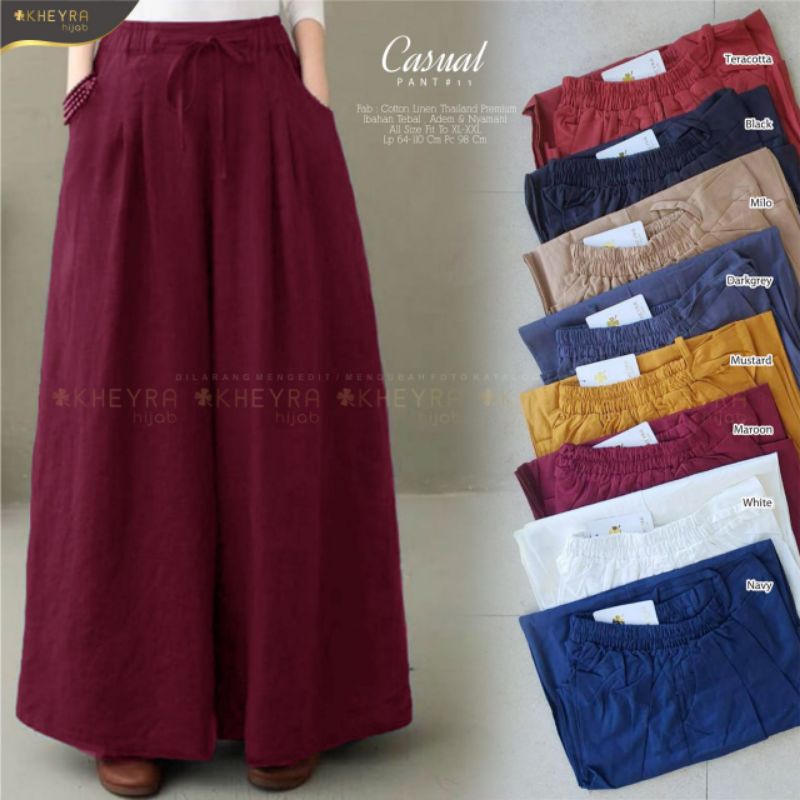 CASUAL PANT #11 by KHEYRA HIJAB / Cullotes / Kulot cewek / celana kulot