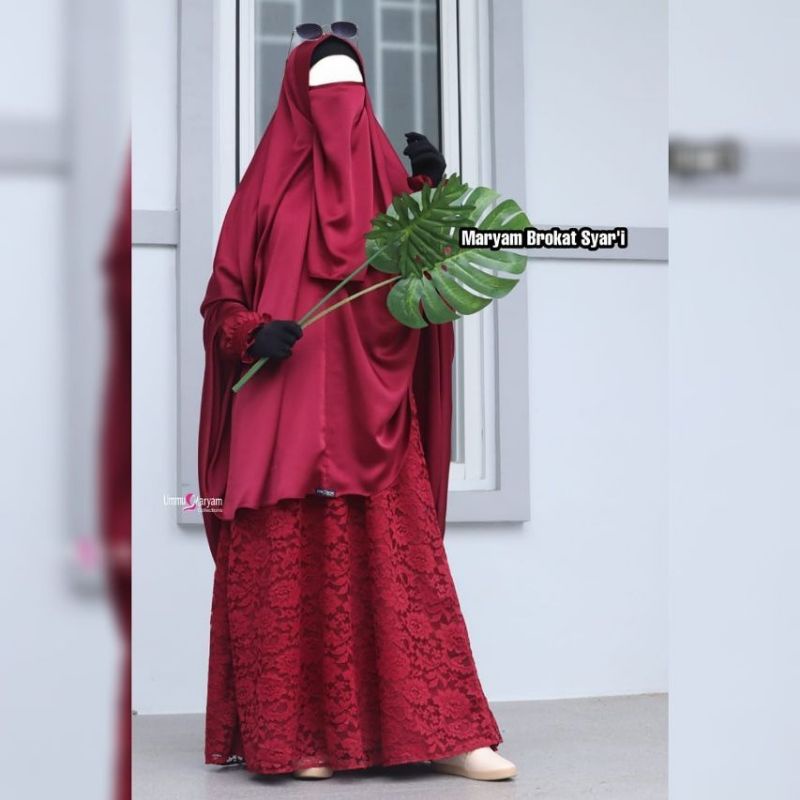 Gamis Brukat Premium By Ummu Maryam Collection Gamis syar'i mewah