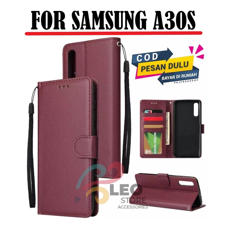 DOMPET HP UNTUK SAMSUNG A30S (2019) NEW LEATHER FLIP CASE SAMSUNG A30S (2019) NEW