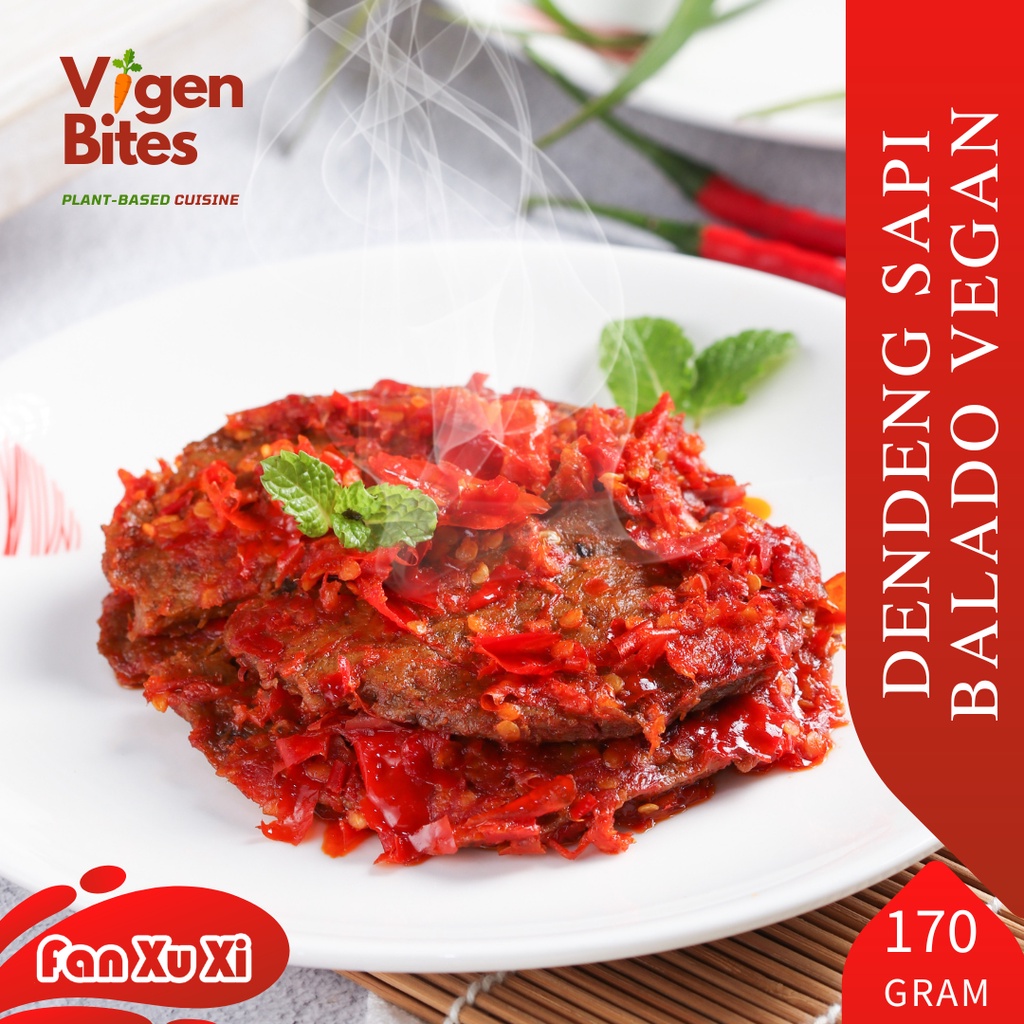 Dendeng SAPI Moo Moo Balado + Vegan Beef + Vegetarian + Plant Based + Plant Beef