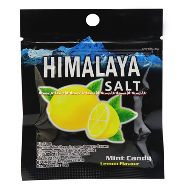 Himalaya 15gr Salt Mint Candy Pastiles Peppermint  Lemon Flavour Permen Mint Rasa Jeruk Dengan Garam Himalayasalt Lemon Candy Strong Cool