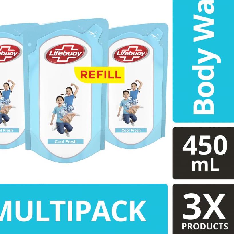♪ Lifebuoy Sabun Cair Cool Fresh Refill 450 ml Multi Pack ♣