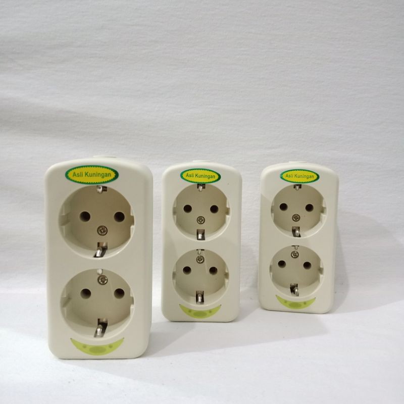 Stop Kontak Lampu Kuningan 2 Lubang Matsui Kabel Roll Terminal Kabel