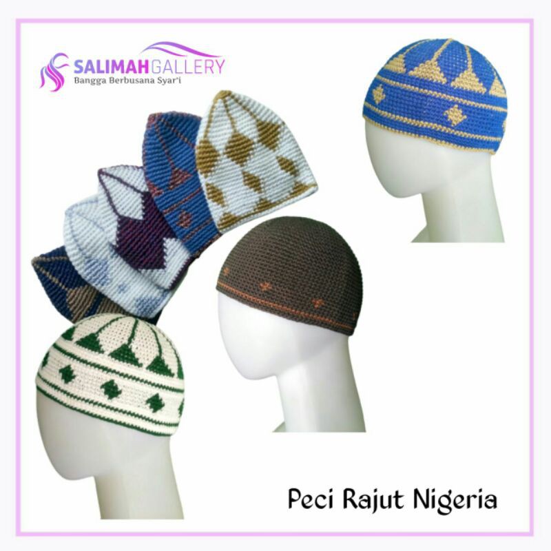 Peci Rajut Nigeria Benang Tebal