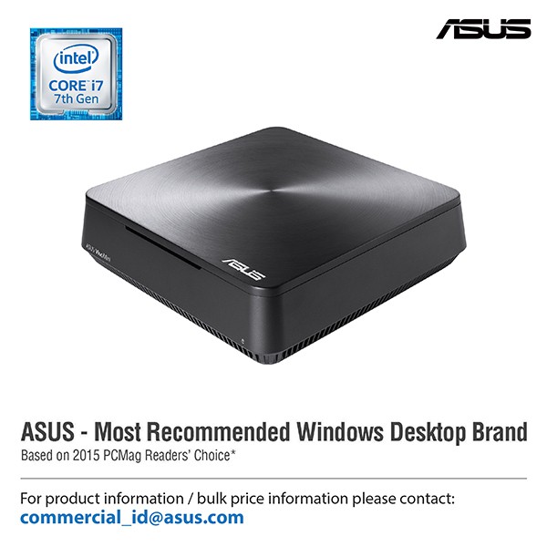 Jual ASUS Vivo Mini PC VM65 BB7500WL Intel Core i77500U, UHD 4K, Dual