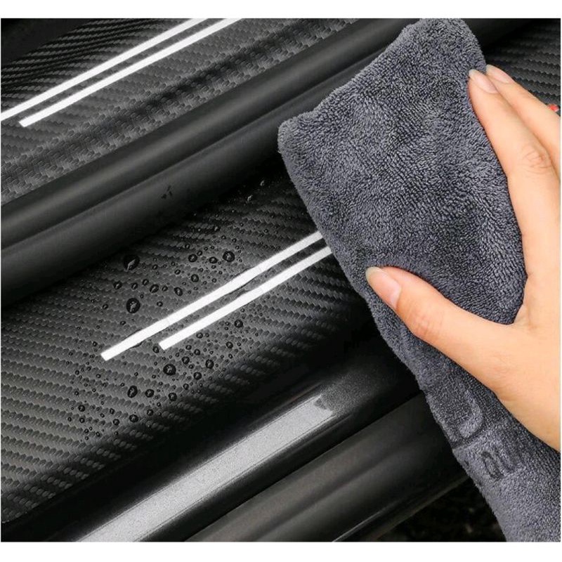 Stiker Mobil Carbon 5D Pelindung Pintu Samping Door Sillplate Sticker Car CRV