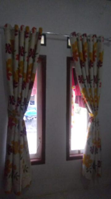 Gorden Blackout Blazer Surawung Hijou Besar Smokring 12 Lubang 6 Gelembung Pintu, Jendela