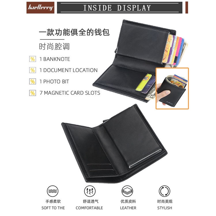 BAELLERRY K9112 Dompet Kartu Pria Bahan Kulit PU Leather Premium WATCHKITE WKOS
