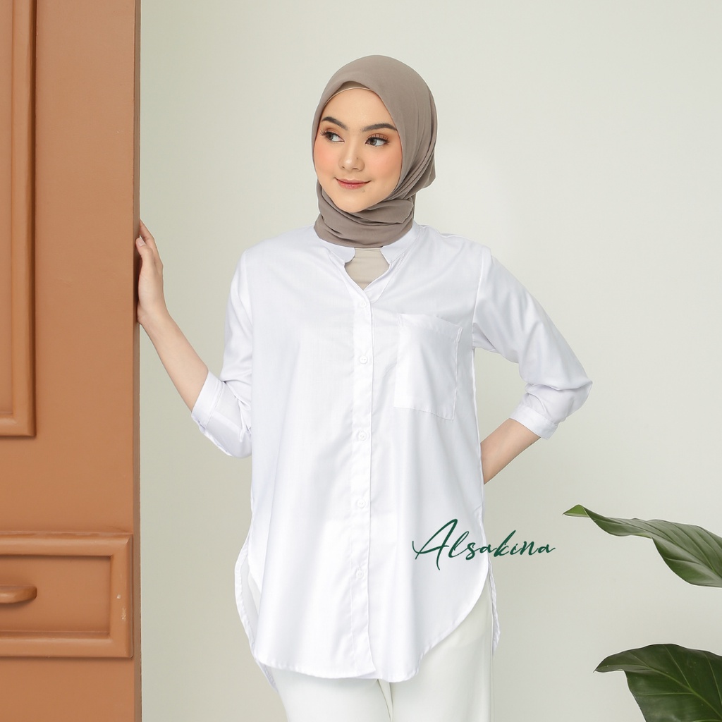 Kemeja Tunik Polos / Kemeja Wanita / Kemeja Polos / Kemeja Kerja / Bahan Toyobo-3
