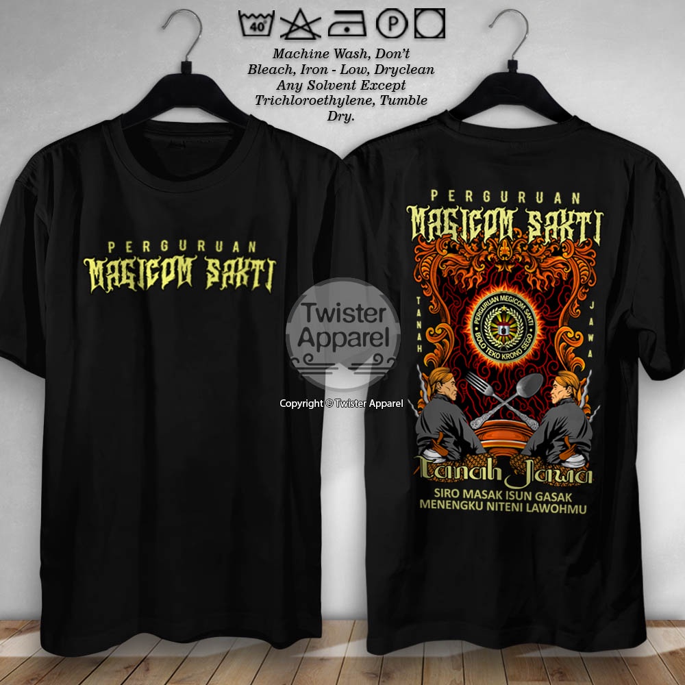 Kaos Pasmortal Tanah Jawa Menengku Niteni Lawohmu Baju Perguruan Magicom Sakti Pasukan Moro Nguntal 
