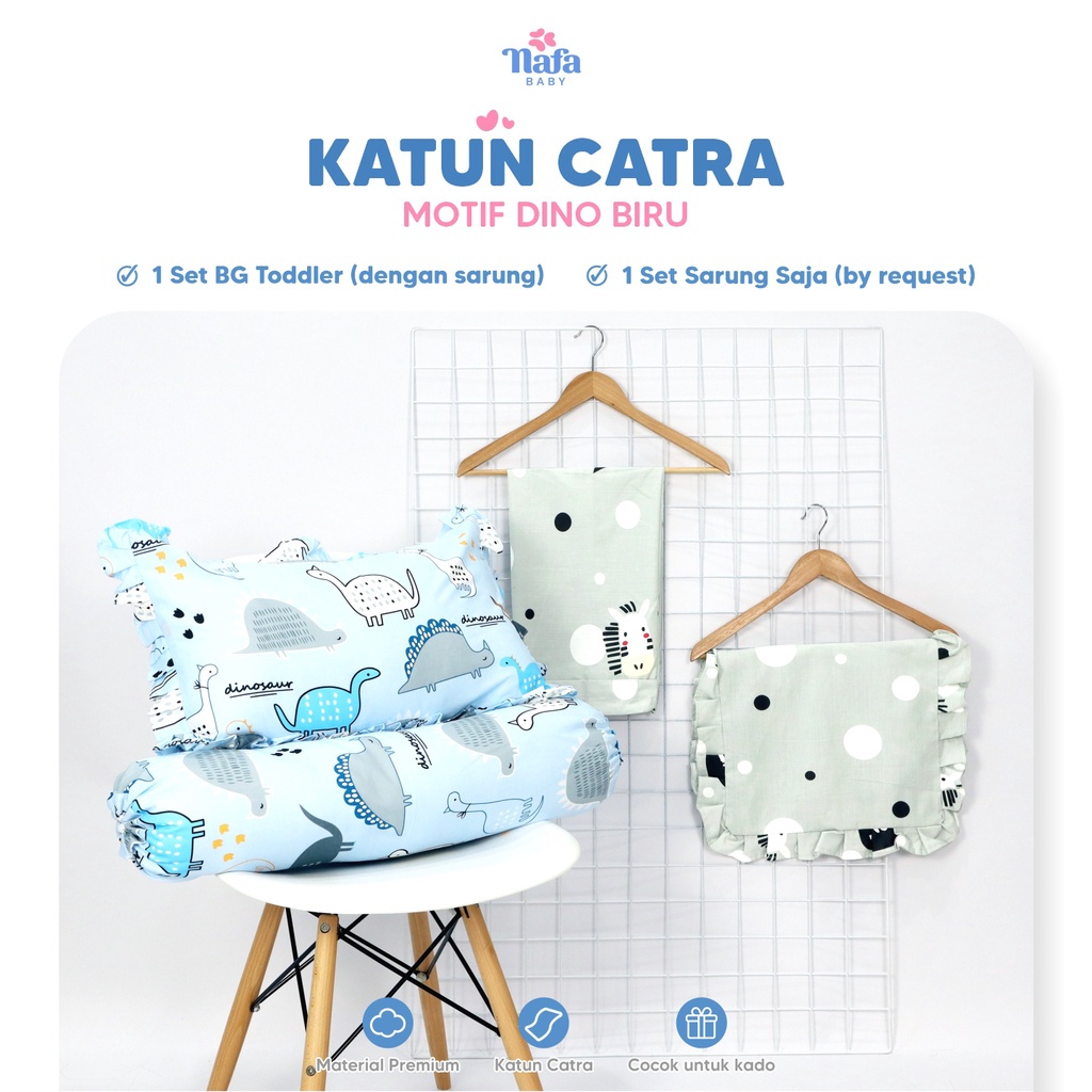NAFA BABY - Bantal Bayi Balita Include Guling Dan Sarung Bantal Guling | Paket Bantal Guling Todler