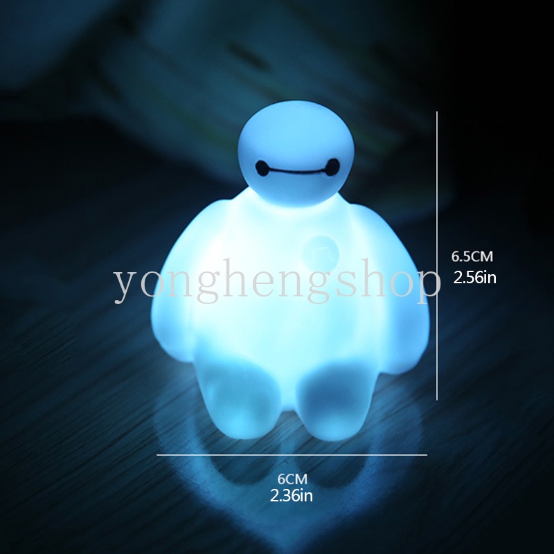 Lampu Malam LED 7 Warna Bentuk Big Hero 6 BayMax Untuk Dekorasi Meja